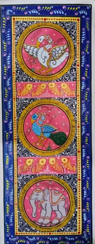 Pattachitra painting-birds